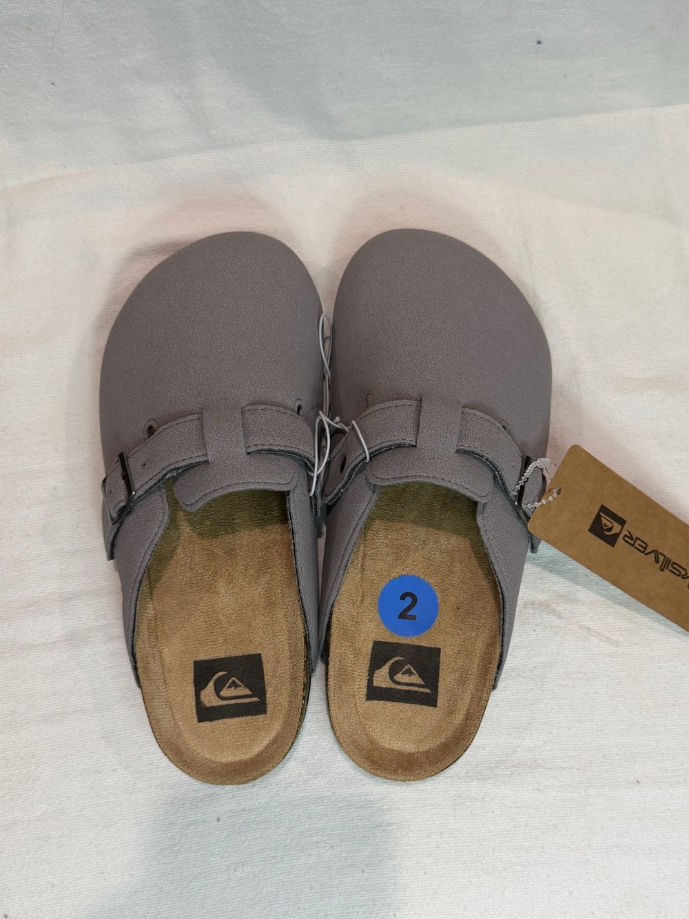 Quiksilver Kids' Gray Slip-On Cork Footbed Sandals